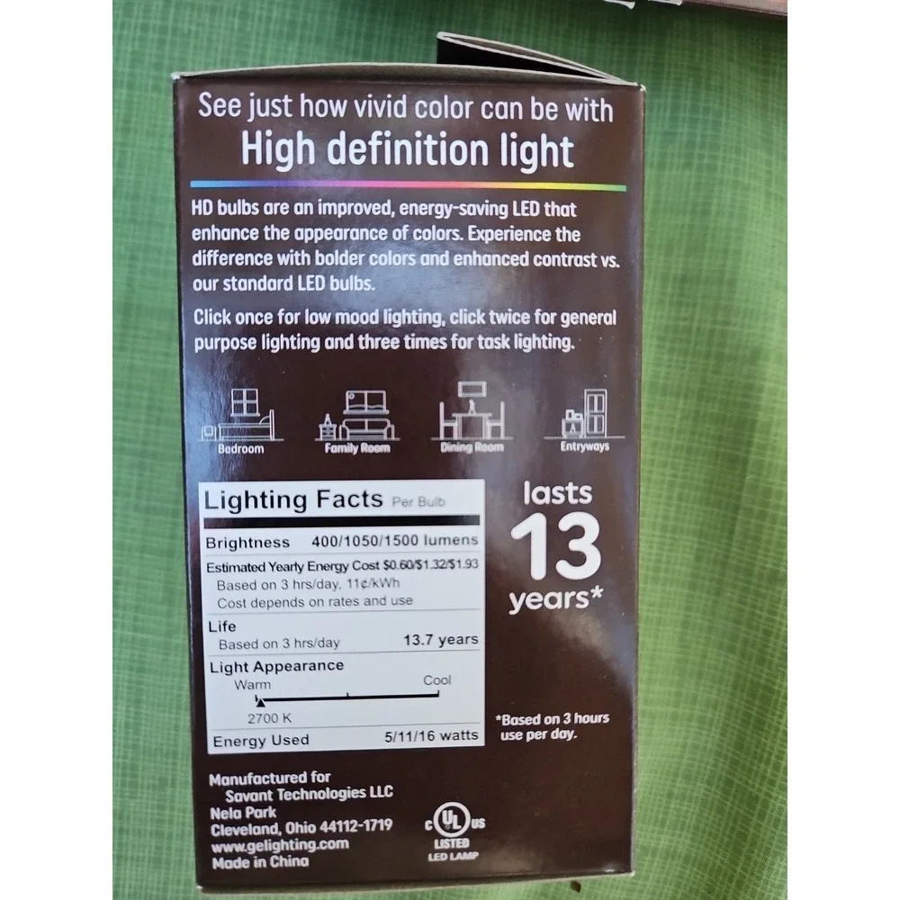 Lot Of 3 GE Relax LED A19 Light Bulb HD Light 3-Way‎ 30w 70w 100w Soft White